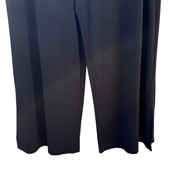 Simonton Says Womens Stretch Black Wide-Leg Side Hem Slit Cropped Dress Pants L - Picture 4 of 8